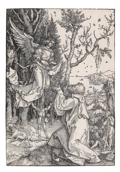 Joachim och ängeln, från Jungfruns liv, ca. 1504. av Albrecht Dürer