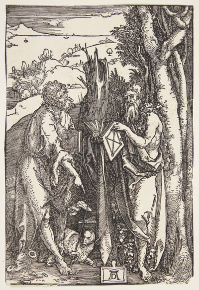 Johannes Döparen och St Onuphrius i öknen av Albrecht Dürer