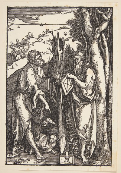 Johannes Döparen och St Onuphrius i öknen av Albrecht Dürer