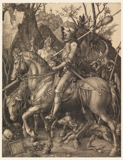 Riddare, Döden och Djävulen av Albrecht Dürer