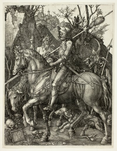 Riddare, Döden och Djävulen av Albrecht Dürer