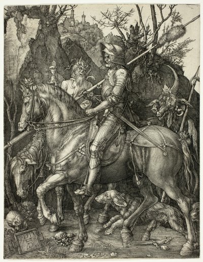 Riddare, Döden och Djävulen av Albrecht Dürer