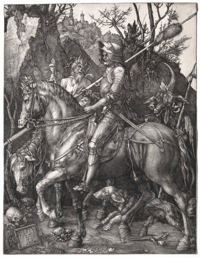Riddare, Döden och Djävulen av Albrecht Dürer