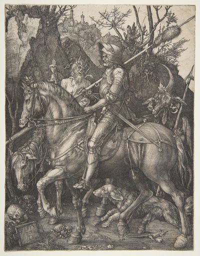 Riddaren, döden och djävulen av Albrecht Dürer