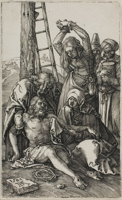 Kristi klagan, från The Engraved Passion av Albrecht Dürer