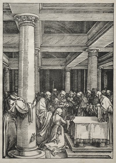 Jungfruns liv: Presentation av Jesus i templet av Albrecht Dürer