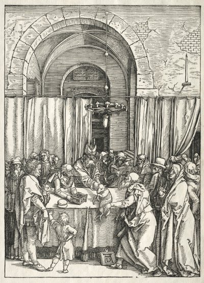 Jungfruns liv: Avvisande av Joachims offer, 1504-1505. av Albrecht Dürer