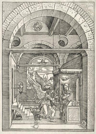 Jungfruns liv: Bebådelsen, 1504-1505. av Albrecht Dürer