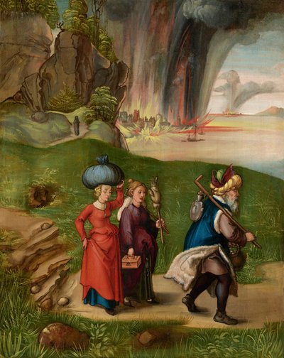 Lot och hans döttrar [omvänd] av Albrecht Dürer