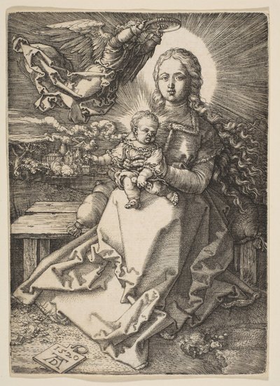 Madonna krönt av en ängel av Albrecht Dürer