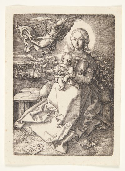 Madonna krönt av en ängel av Albrecht Dürer