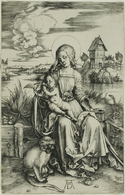 Madonna med apan av Albrecht Dürer