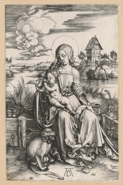 Maria med barnet och havsapan av Albrecht Dürer