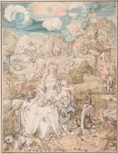 Mary bland en mängd djur, ca 1503 av Albrecht Dürer