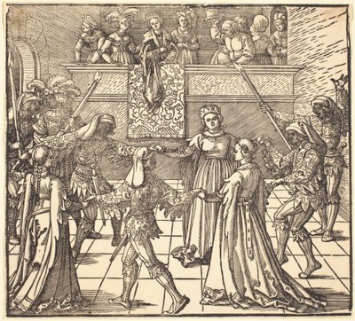 Maskeraddans med facklor av Albrecht Dürer