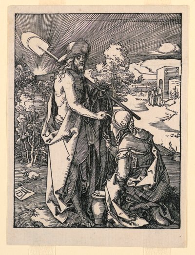 Noli me Tangere (Kristus visar sig för Maria Magdalena), från The Little Passion-serien av Albrecht Dürer