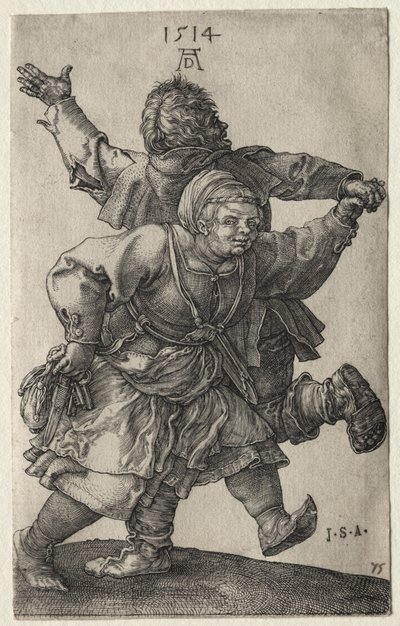 Ett bondpar som dansar av Albrecht Dürer