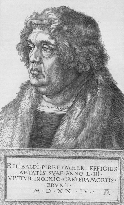 Porträtt av Pirkheimer, 1524, 1906 av Albrecht Dürer