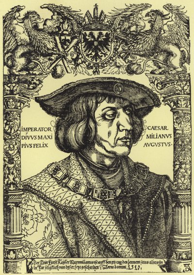 Porträtt av kejsar Maximilian av Albrecht Dürer