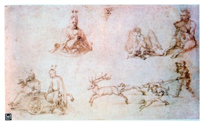 Rödkritstudie, c1500 av Albrecht Dürer