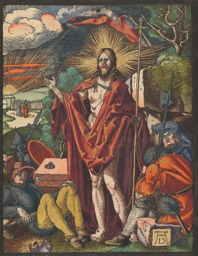 Resurrection, från Small Woodcut Passion.n.d. av Albrecht Dürer