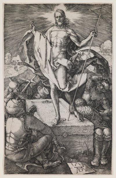 Resurrection, från serien "The Engraved Passion" av Albrecht Dürer