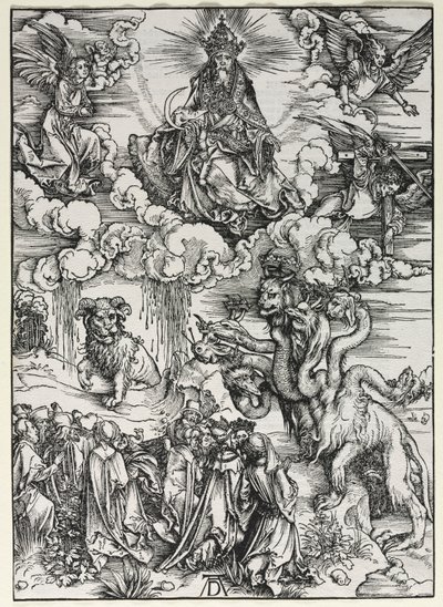 Johannes uppenbarelse: Odjuret med ramshorn av Albrecht Dürer