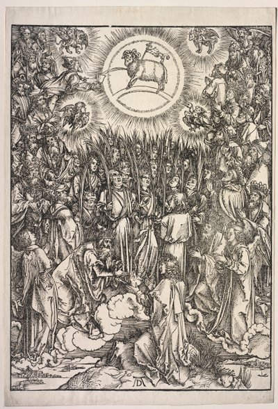 Johannes uppenbarelse: Lammets tillbedjan, 1511. av Albrecht Dürer