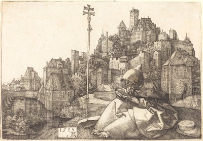 Saint Anthony Reading av Albrecht Dürer