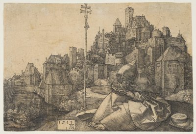 Läsning om den helige Antonius av Albrecht Dürer