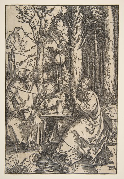 Saint Anthony och Saint Paul i öknen, ca. 1503. av Albrecht Dürer