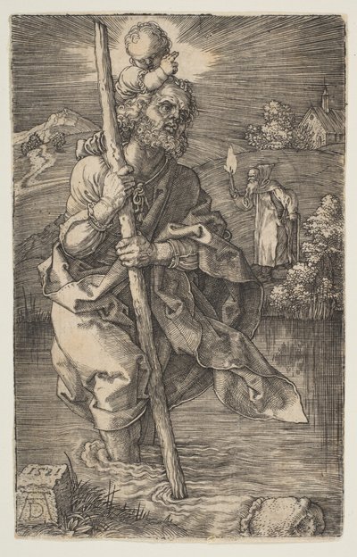 Sankt Kristoffer, vänd åt höger av Albrecht Dürer