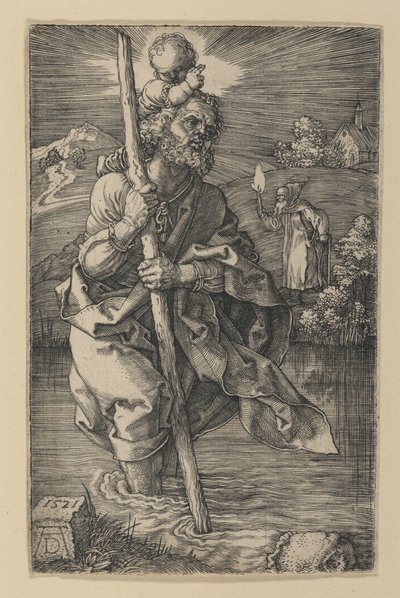 Sankt Kristoffer vänd åt höger av Albrecht Dürer