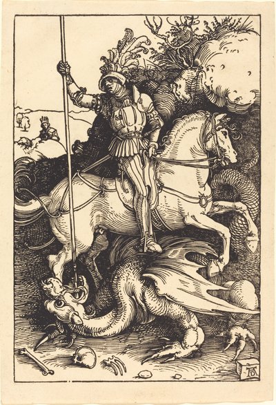 Saint George dödar draken av Albrecht Dürer