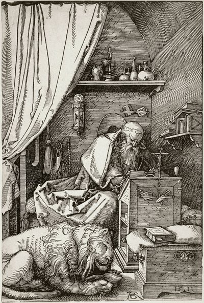 Sankt Hieronymus i sin cell (Bartsch 114) av Albrecht Dürer