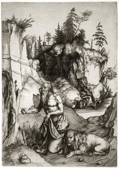 Den helige Hieronymus i botgöring (Bartsch 61) av Albrecht Dürer