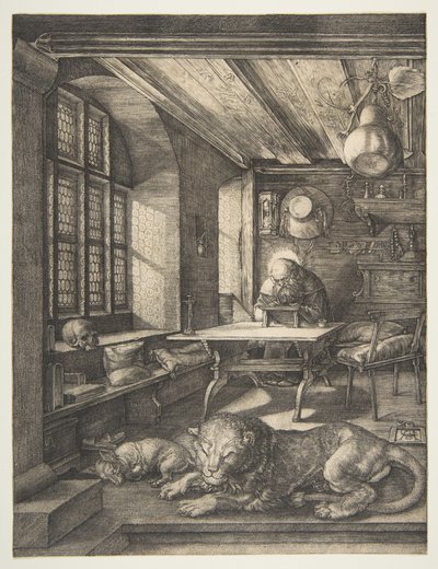 Den helige Hieronymus i sitt arbetsrum av Albrecht Dürer