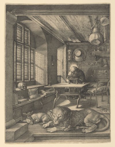 Den helige Hieronymus i sitt arbetsrum av Albrecht Dürer