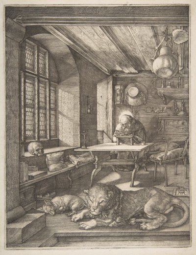 Den helige Hieronymus i sitt arbetsrum av Albrecht Dürer