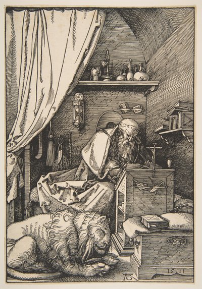 Den helige Hieronymus i sitt arbetsrum av Albrecht Dürer