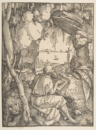 Saint Hieronymus i en grotta, 1512. av Albrecht Dürer
