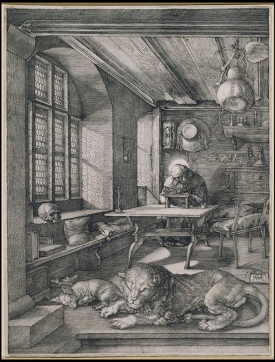 Den helige Hieronymus i sitt arbetsrum av Albrecht Dürer
