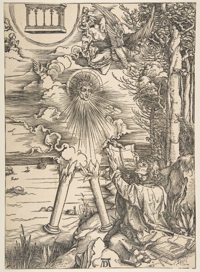 Saint John Swallowing the Book, från The Apocalypse, Latin Edition, 1511, 1511. av Albrecht Dürer