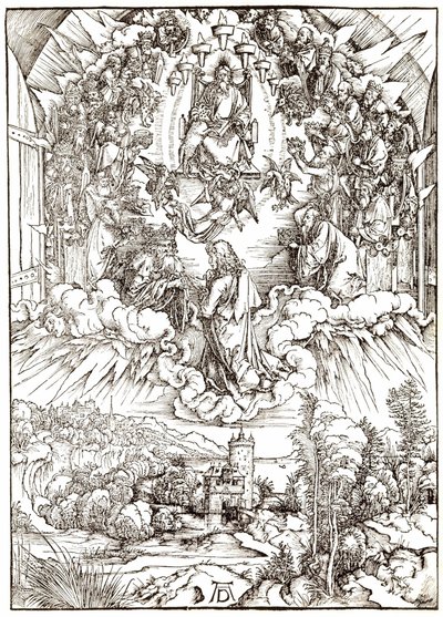 Sankt Johannes inför Gud och de äldste av Albrecht Dürer