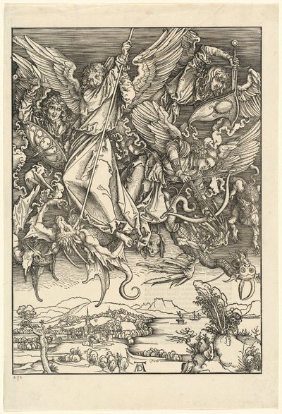 Saint Michael slåss mot draken av Albrecht Dürer