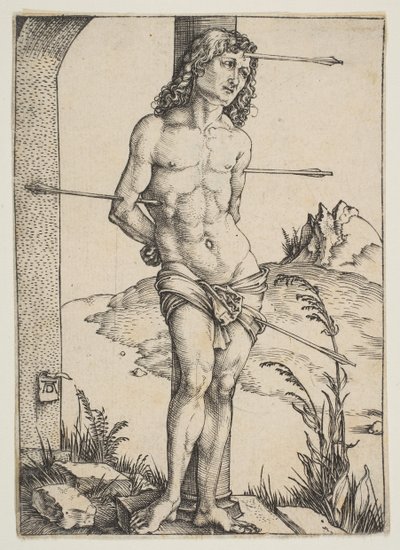Saint Sebastian Bound to the Column, ca. 1499. av Albrecht Dürer