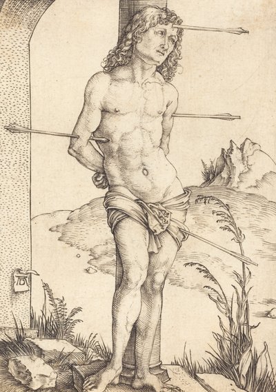 Saint Sebastian Bound to the Column, troligen 14981499. av Albrecht Dürer