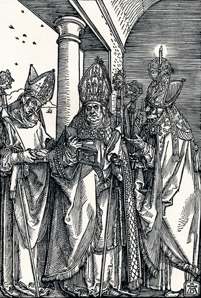 Saints Nicholas, Ulrich och Erasmus, 1508 1906. av Albrecht Dürer