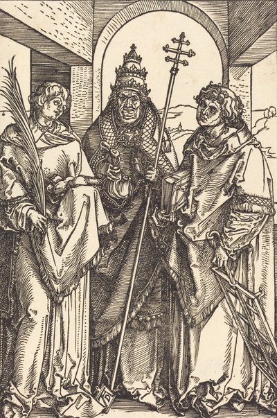 De heliga Stephen, Sixtus och Lawrence, förmodligen ca. 15041505. av Albrecht Dürer