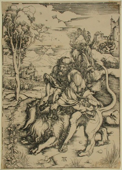 Samson i kamp med lejonet av Albrecht Dürer